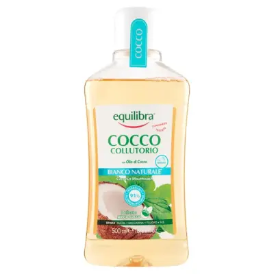 Equilibra Apa de Gura Natural White Cocos 500 ml Bax 6 buc.