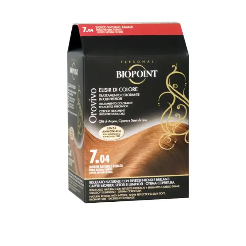 Biopoint Hair Color Orovivo Natural Blonde Copper 7.04 Bax 3 buc.