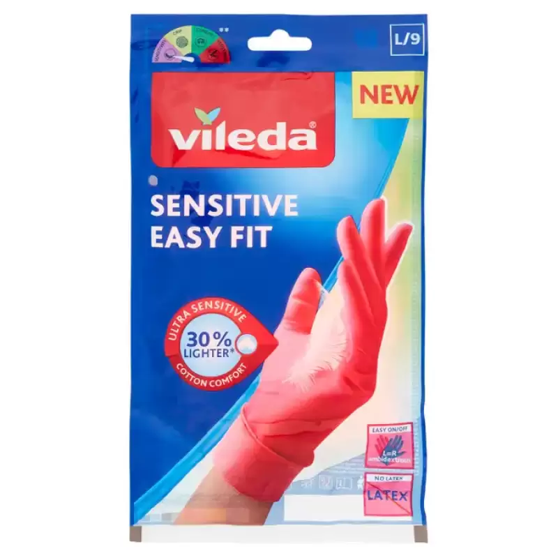 Vileda Manusi Sensitive Easyfit Marimea L Bax 12 buc.