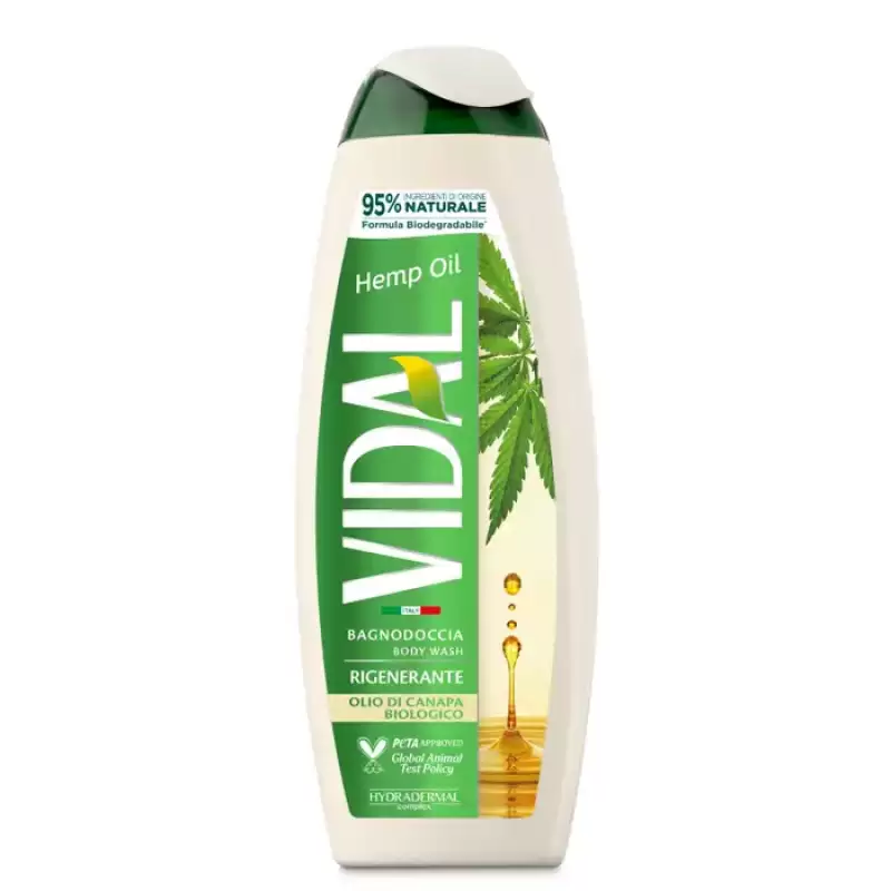 Vidal Gel De Dus Regenerant Cu Ulei De Cânepă 500 ml Bax 12 buc.