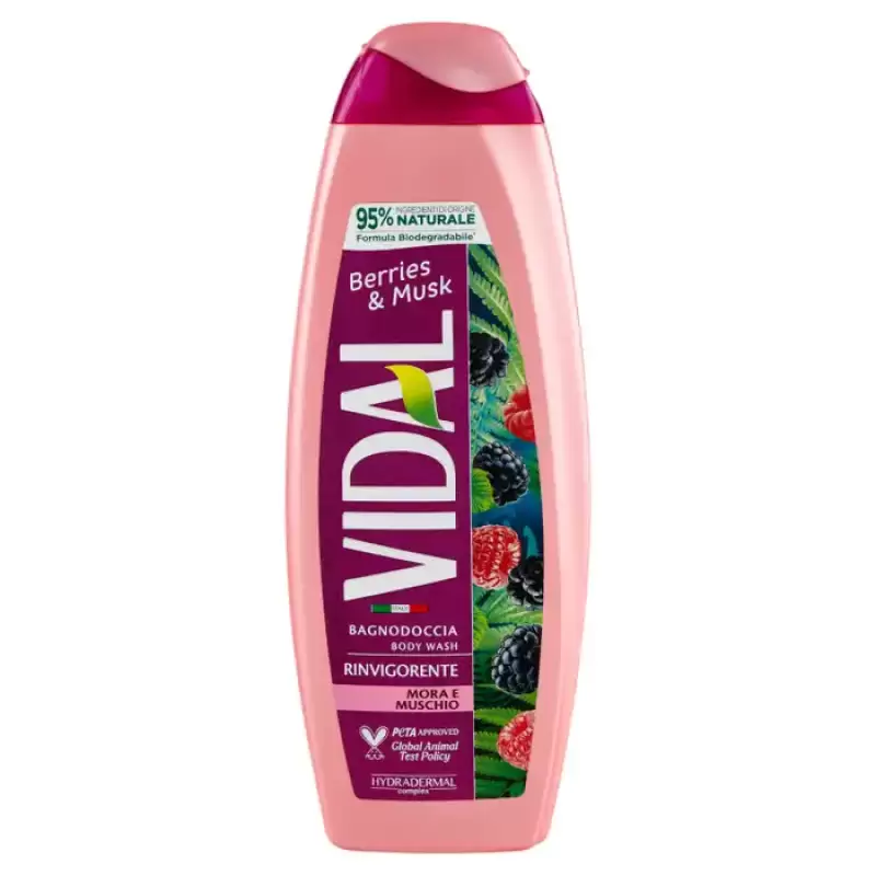 Vidal Gel De Dus Revigorant Cu Fructe De Pădure, Mure Si Mosc 500 ml Bax 12 buc.
