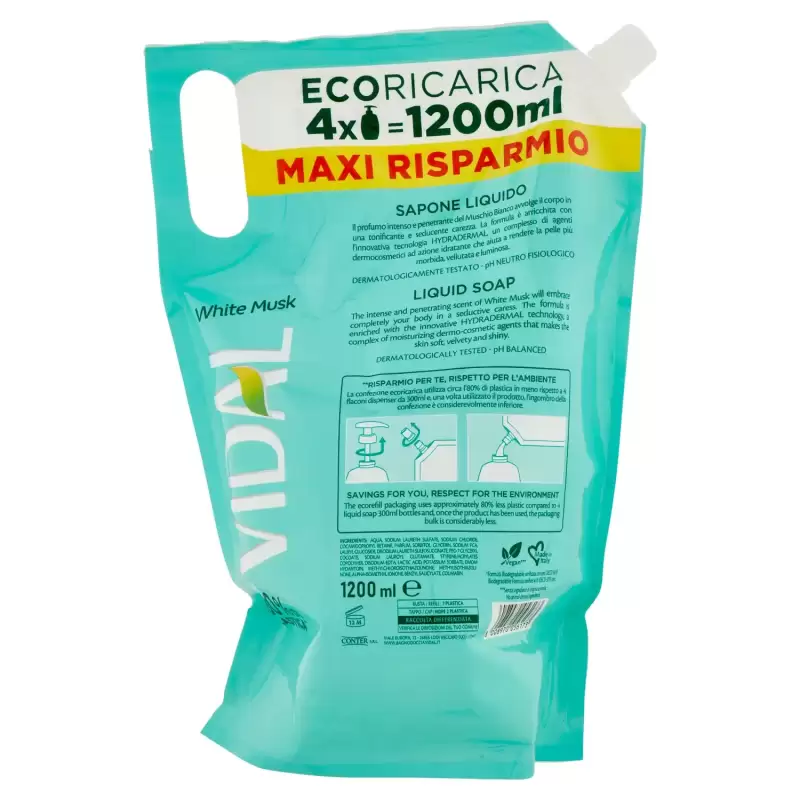 Vidal Săpun Lichid Mosc Alb 1200 ml Bax 6 buc.