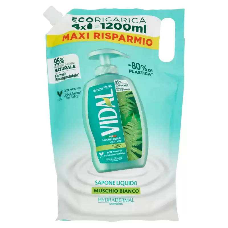 Vidal Săpun Lichid Mosc Alb 1200 ml Bax 6 buc.