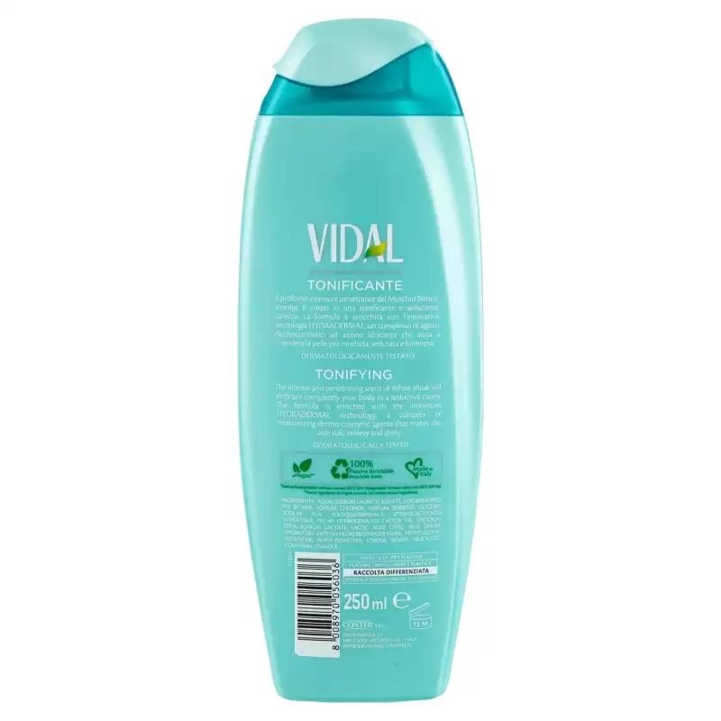 Vidal Gel De Dus Cu Musc Alb 250 ml Bax 12 buc.