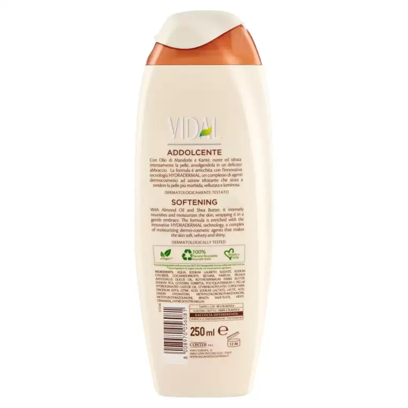 Vidal Gel De Dus Cu Unt de Shea și Ulei de Migdale 250 ml Bax 12 buc.