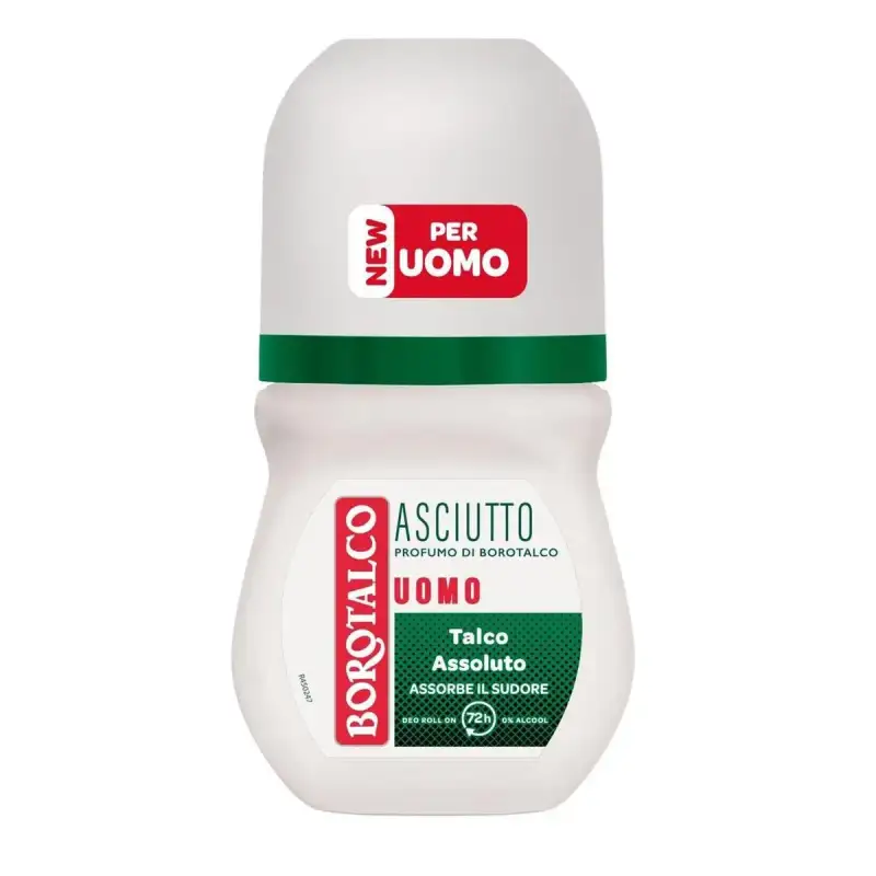 Borotalco Deodorant Roll-on Barbat Verde Talco 50 ml Bax 6 buc.