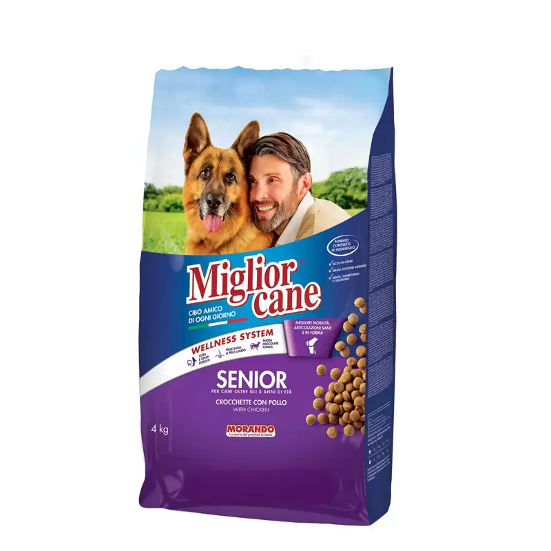 Miglior Cane Hrana Caine Crochete Senidor cu Pui 4 Kg Bax 4 buc.