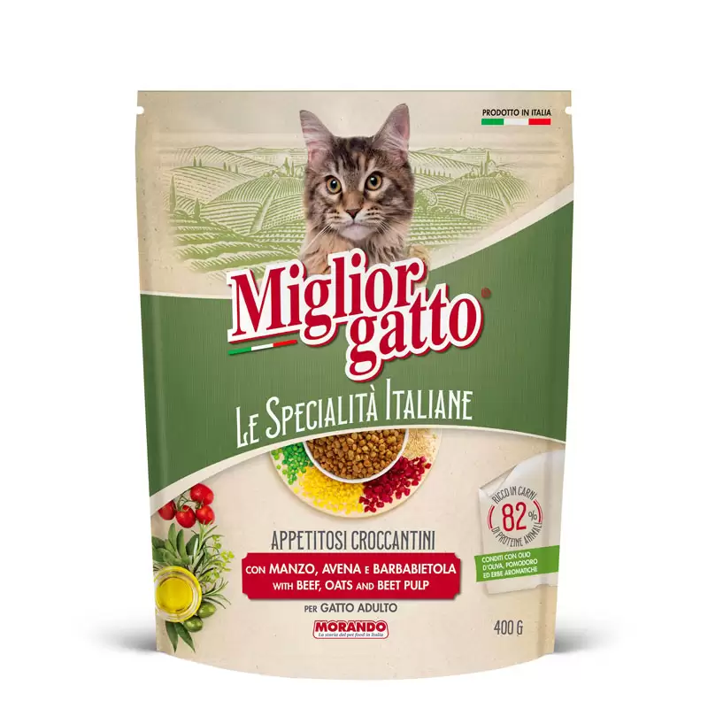 Miglior Gatto Hrana Pisica Adult cu Carne de Vita, Ovaz si Sfecla Rosie 400 gr Bax 12 buc.