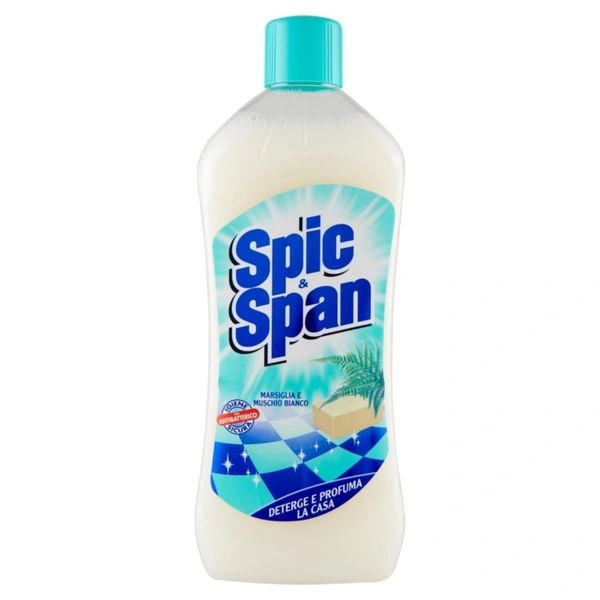 Spic&Span Detergent Pardoseli Marseille si Muschi Alb lt 1, Bax 12 buc.