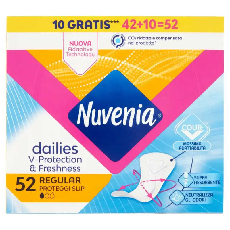 Nuvenia Dailies Fresh Regular Slip Protector 52buc Bax 10 buc.