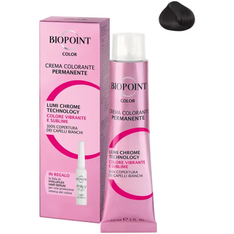 Biopoint Vopsea Par Crema Maro Mediu + Fiola 60 ml N4 Bax 6 buc.