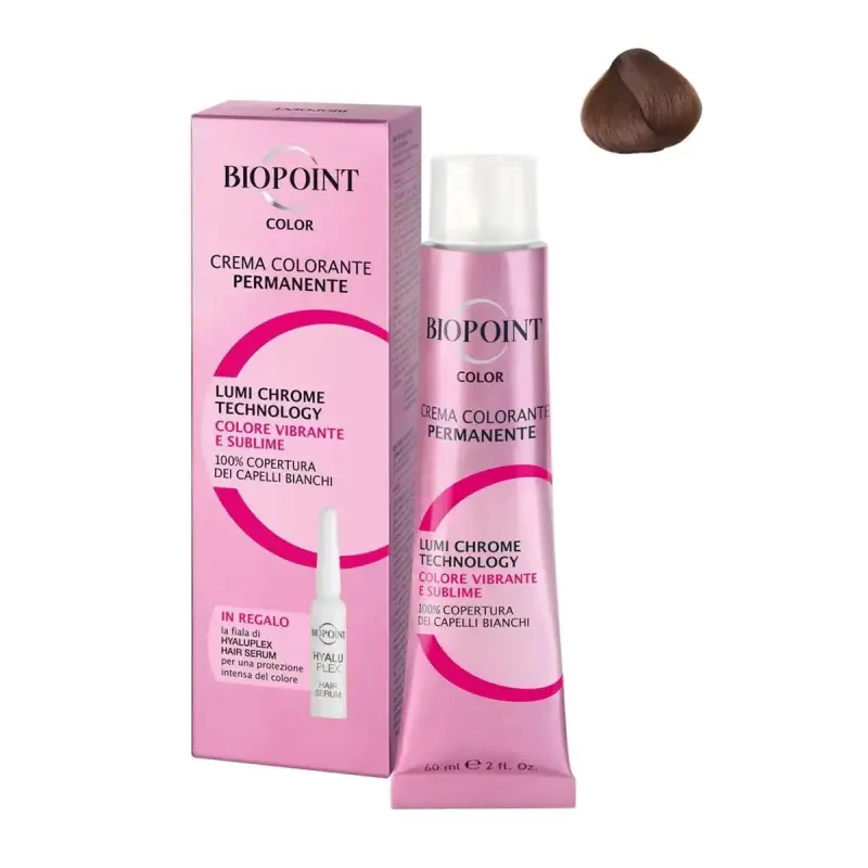 Biopoint Vopsea Par Crema Blond Inchis Aramiu + Fiola 60 ml N6,4 Bax 6 buc.