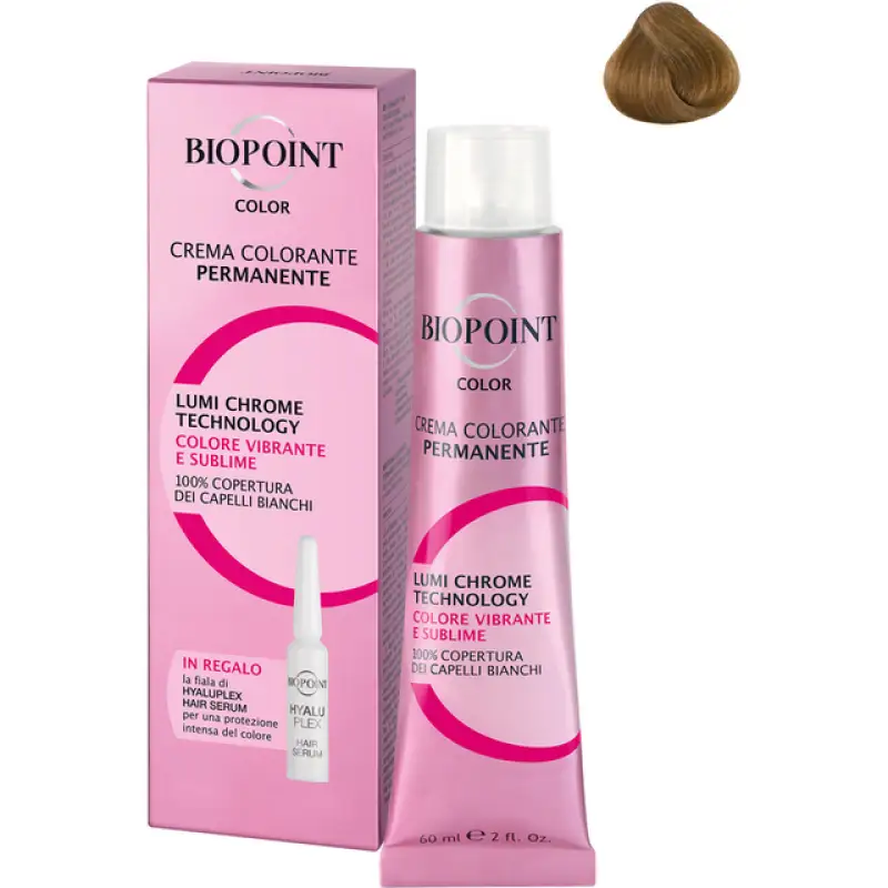 Biopoint Vopsea Par Crema Blond Deschis Auriu + Fiola 60 ml N8,3 Bax 6 buc.