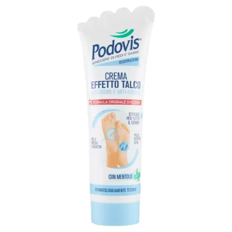Podovis Crema pentru Picioare cu Efect de Talc Anti-Miros si Anti-Transpiratie 100 ml Bax 6 buc.