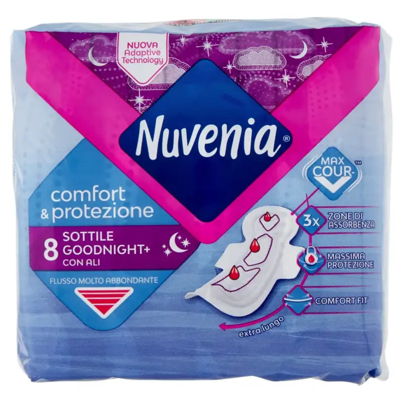 Nuvenia Absorbanti Intim Subtire Noaptea 8 buc Bax 16 buc.