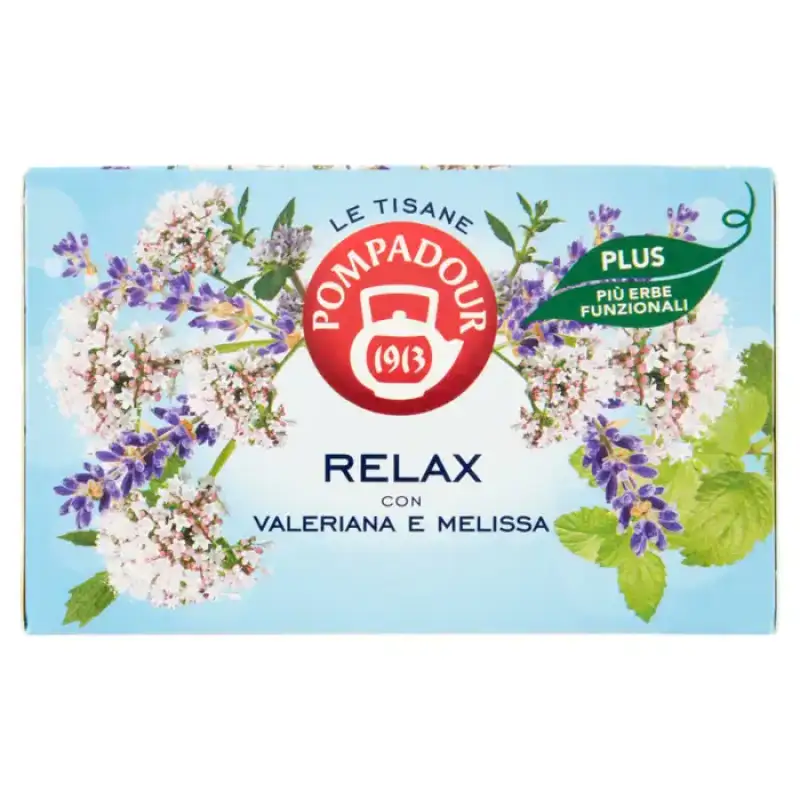 Pompadour Tisana Relax Plus cu Valeriana si Melissa 18 plicuri Bax 10 buc.