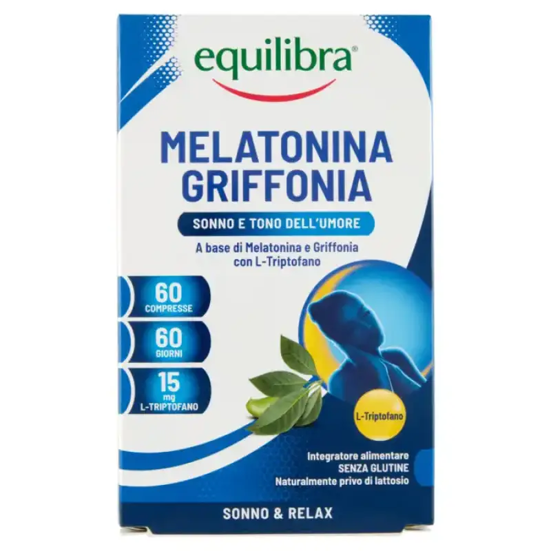 Equilibra Melatonin si Griffonia Odihna Noptii 60 tablete Bax 6 buc.