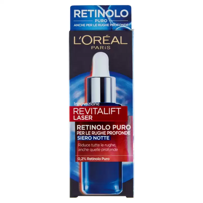 L'Oreal Ser de noapte Revitalift Laser X3 Acțiune anti-îmbătrânire și antirid cu retinol pur 30 ml