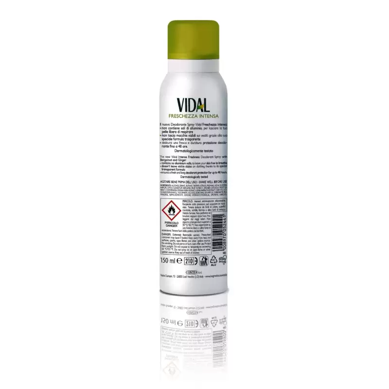 Vidal Deodorant Spray Cu Bergamota Si Ghimbir 150 ml Bax 6 buc.