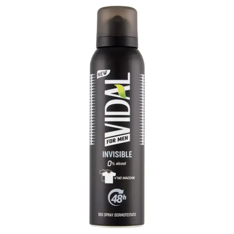 Vidal Deodorant Spray Invisible pentru Barbati 150 ml Bax 6 buc.