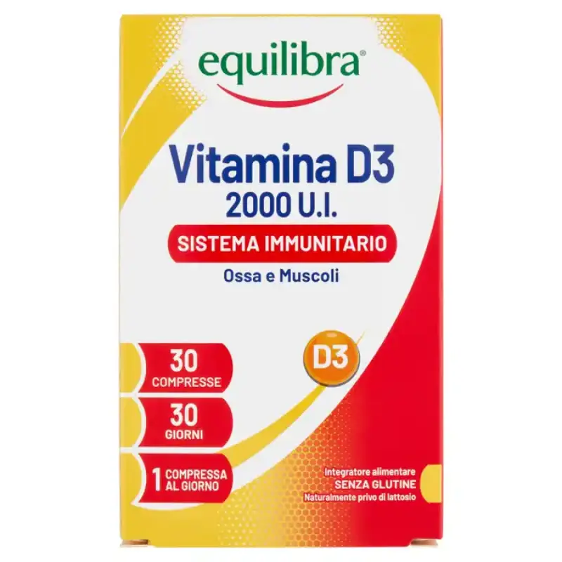 Equilibra Supliment Vitamina D3 2000 I.U. Tablete 30 x 81 mg Bax 6 buc.