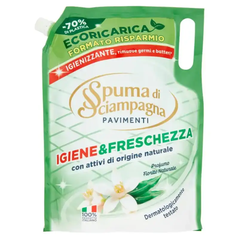 Spuma di Sampagna Detergent Pardoseli de Igiena Ecoricarica 1350 ml Bax 8 buc.