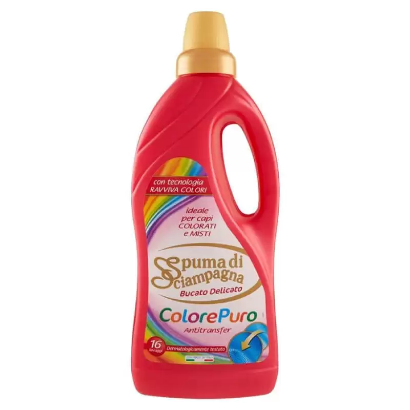 Spuma di Sciampagna Deterget Automat Lichid colrat delicat 1000 ml, Bax 12 buc.