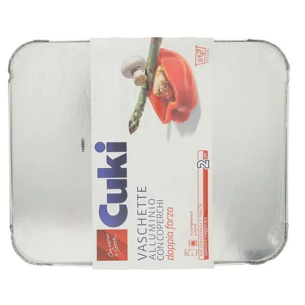 Cuki Tavi din Aluminiu cu Capace, 8 Prtii 2 buc, bax 6 Set