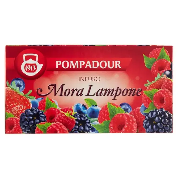 Pompadour Infuzie Mure Zmeura 20 plic, Bax 12 buc