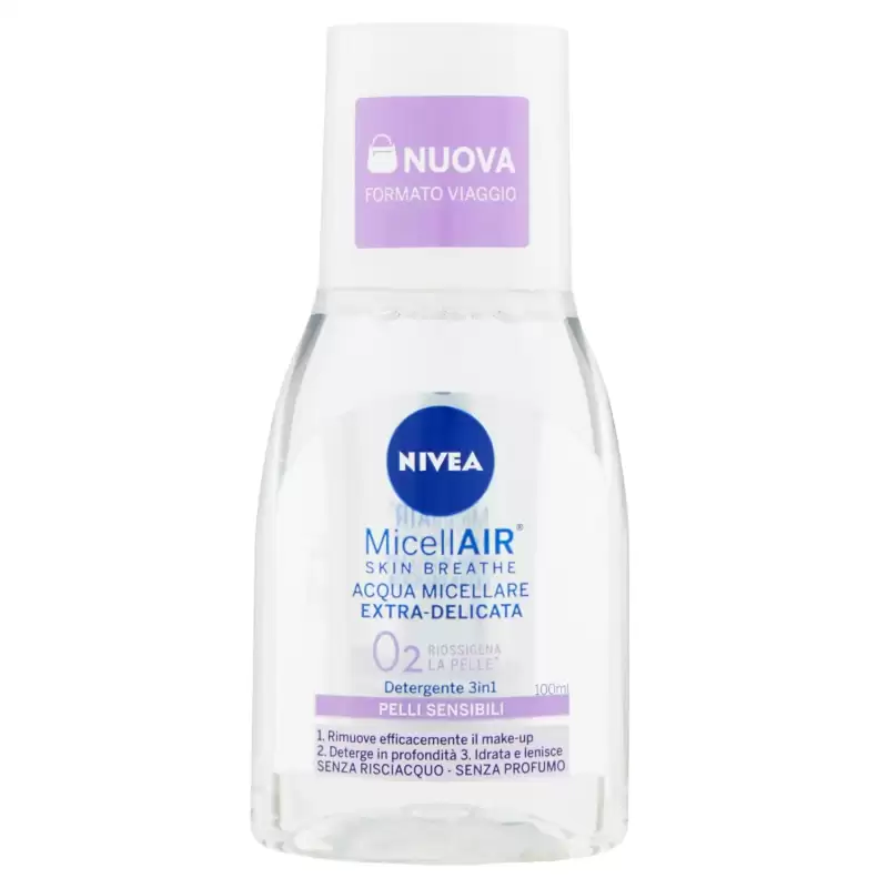 Nivea MicellAir Skin Breathe Apa micelară extra-blandă 3in1 Demachiant 100 ml Bax 12 buc