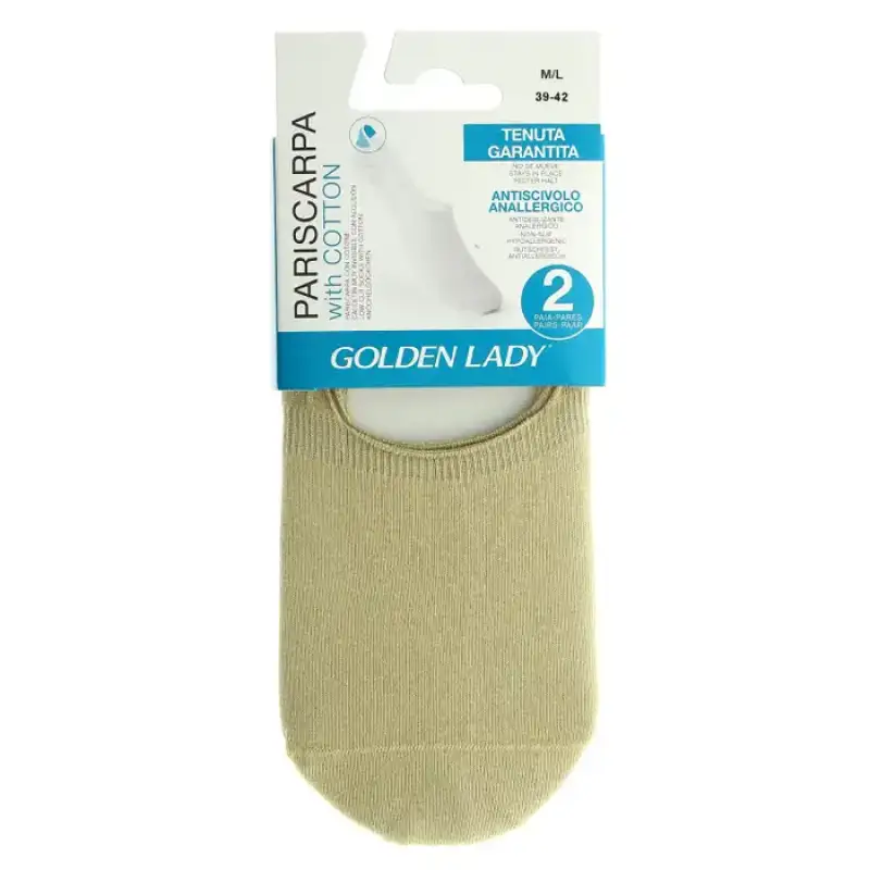 Golden Lady Sosete Pariscarpa Invisibili Natural Bombac 39/42 Set/2 Bax 5 buc.