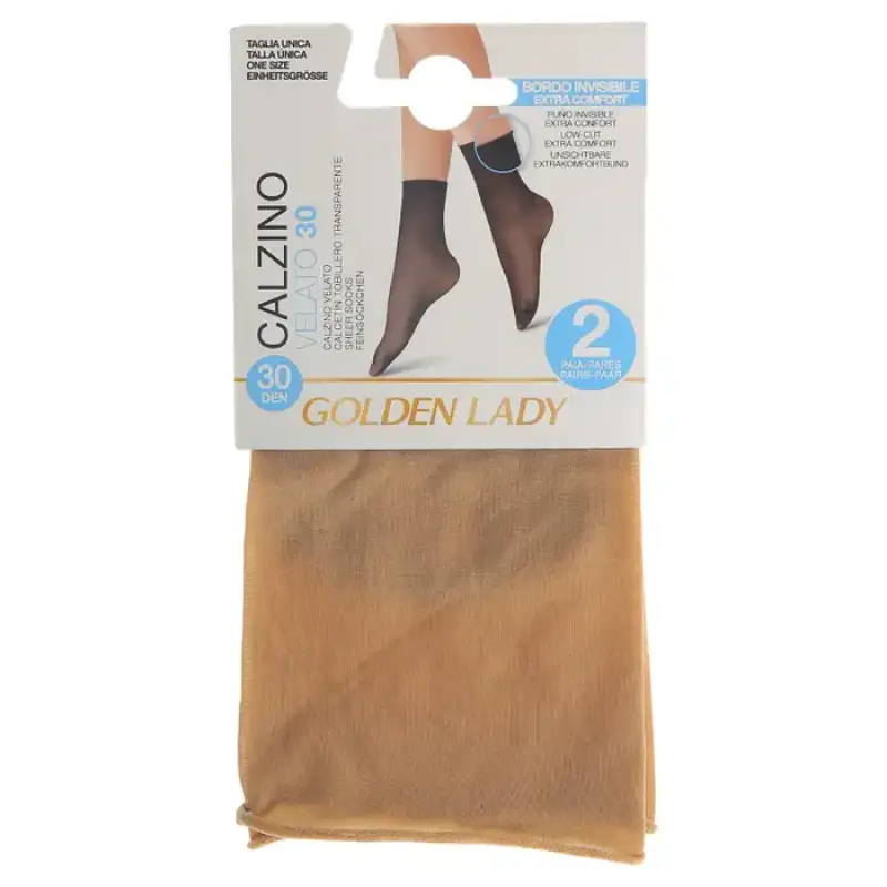 Golden Lady Sosete Voalat 30 Denari Beige Marime Unica Set/2 Bax 6 buc.