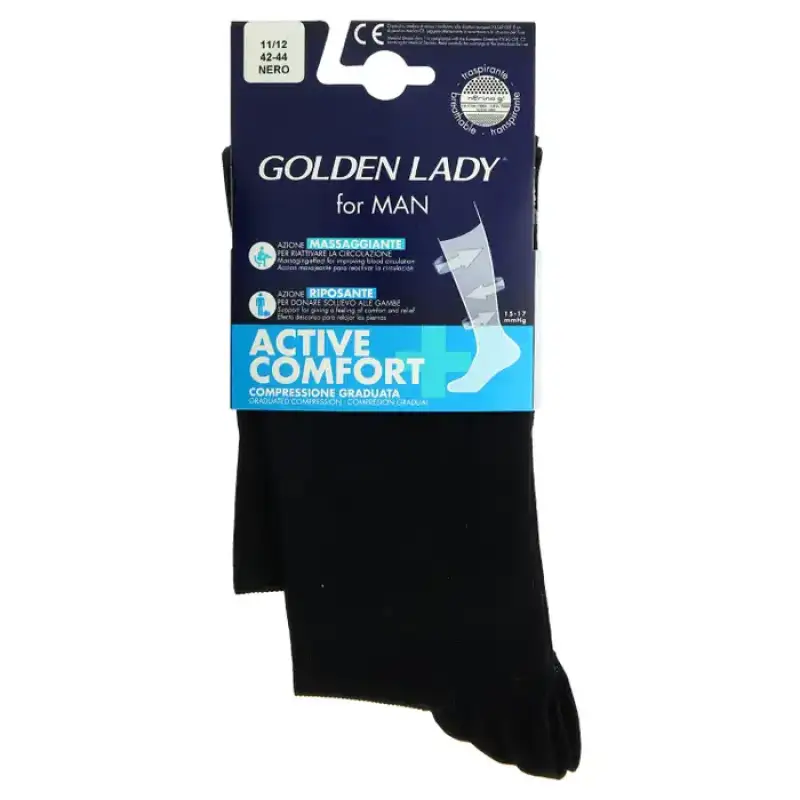 Golden Lady Sosete Barbati Active Comfort Negru 42-44 Bax 6 buc.