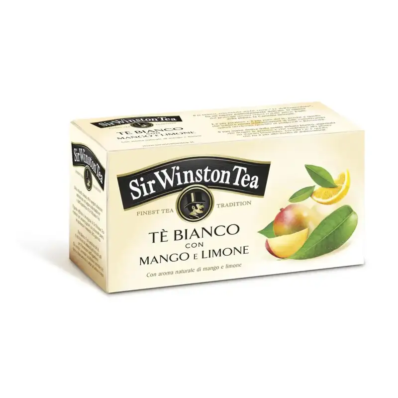 Sir winston Tea Ceai Ceai Alb Mango si lamaie 20 plic, Bax 12 buc