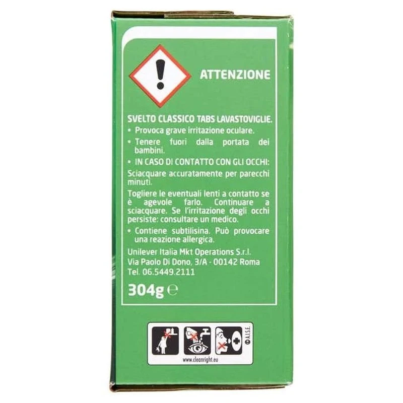 Svelto Detergent Masina de Vase Capsule clasice 32 buc., Bax 7 buc.