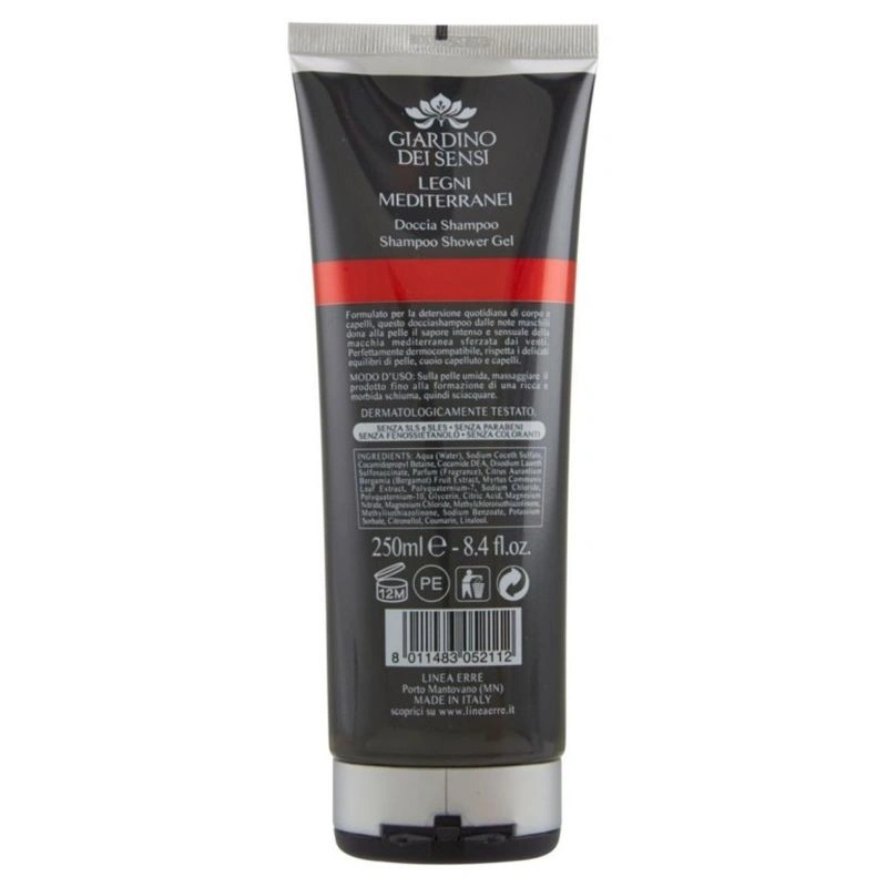 Giardino dei Sensi Gel Dus Sampon Barbati, Lemn Mediteran, 250 ml Bax 6 buc.