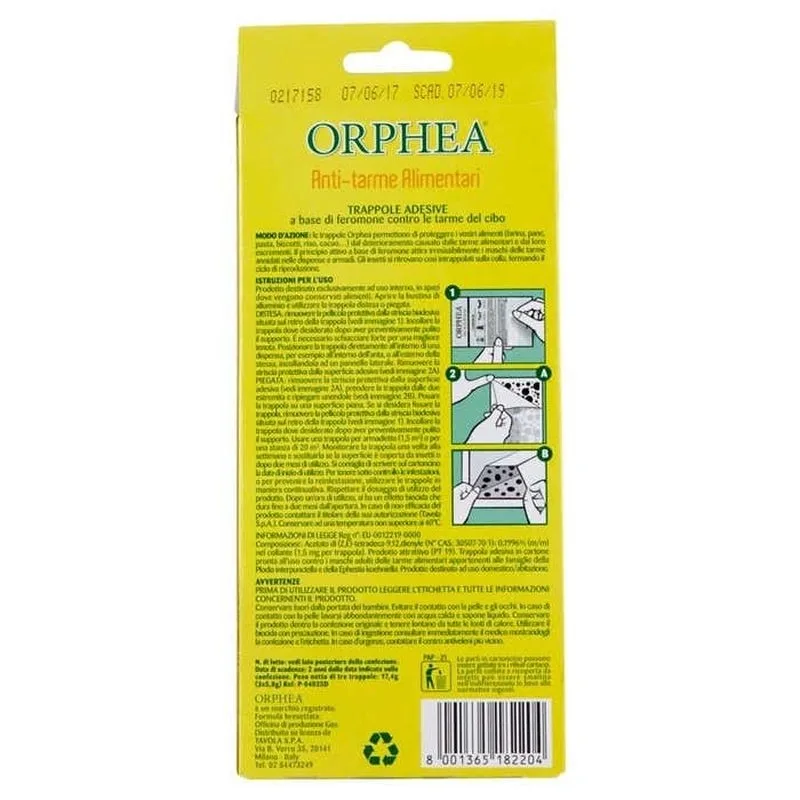 Orphea Anti-Moliile Alimentare 3 buc. x 5,8 g, Bax 12 buc.