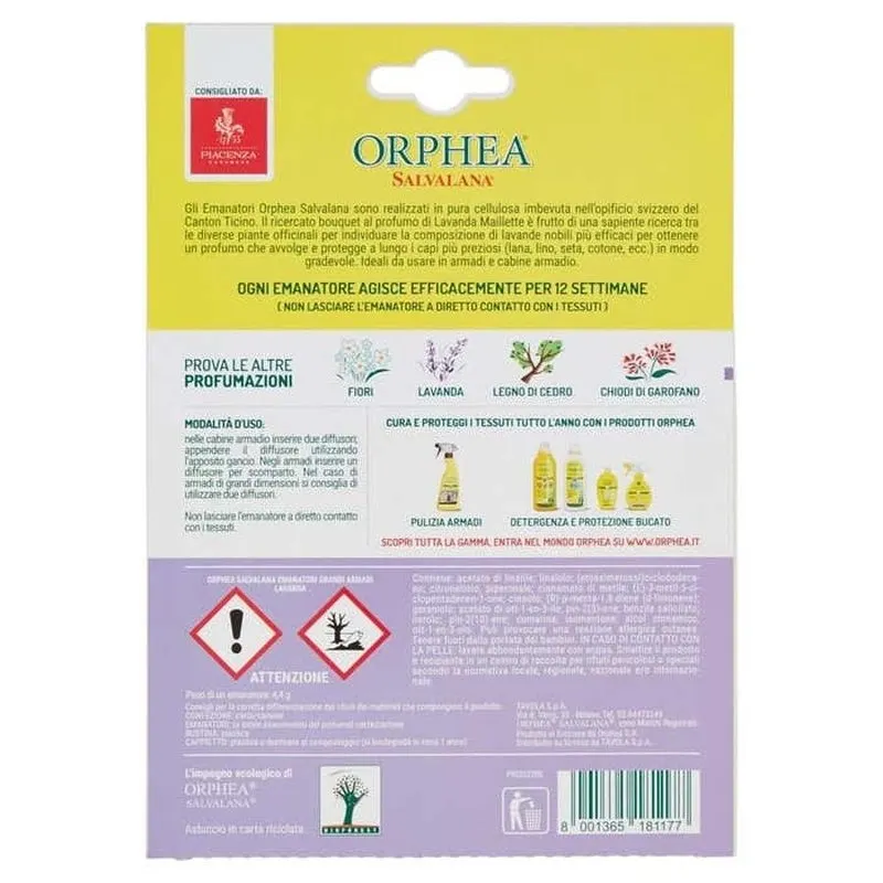 Orphea Plic Salvalana Dulapuri mari cu Parfum de Lavanda Maillette 2 buc.ati, Bax 24 buc.