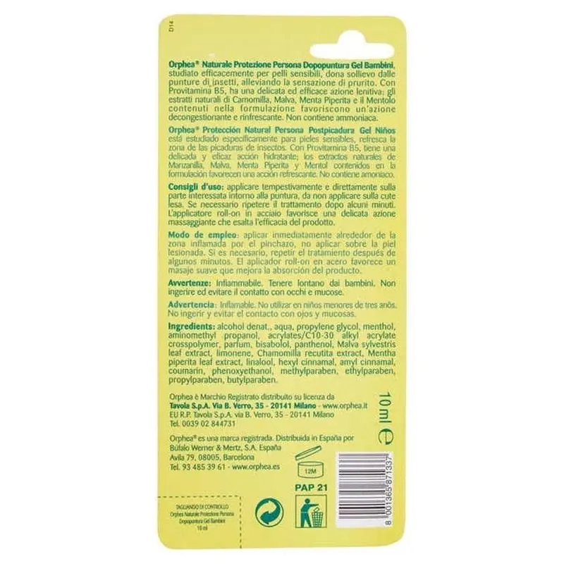 Orphea Gel cu Roll-On Copii, Bax 12 buc.