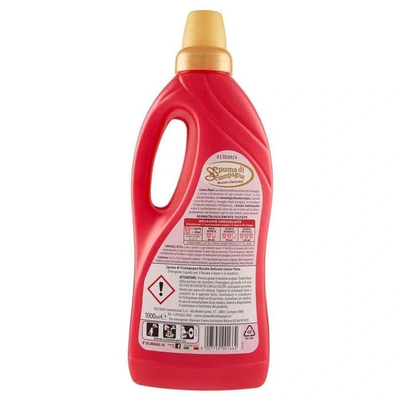 Spuma di Sciampagna Deterget Automat Lichid colrat delicat 1000 ml, Bax 12 buc.
