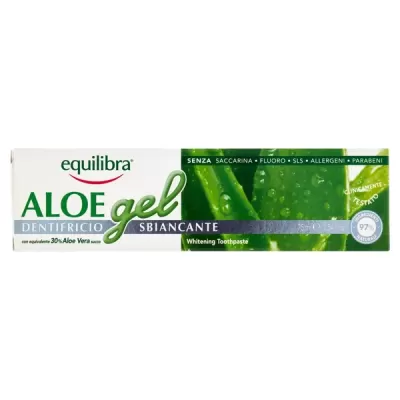 Equilibra Pasta De Dinti Gel Albire, Aloe Vera, 75ML, Bax 12 buc.