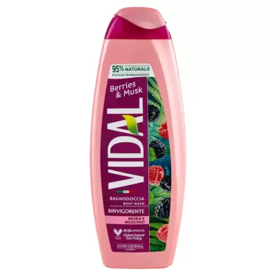 Vidal Gel De Dus Revigorant Cu Fructe De Pădure, Mure Si Mosc 500 ml Bax 12 buc.