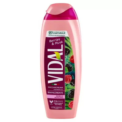 Vidal Gel De Duș Revigorant Mure Si Mosc 250 ml Bax 12 buc.