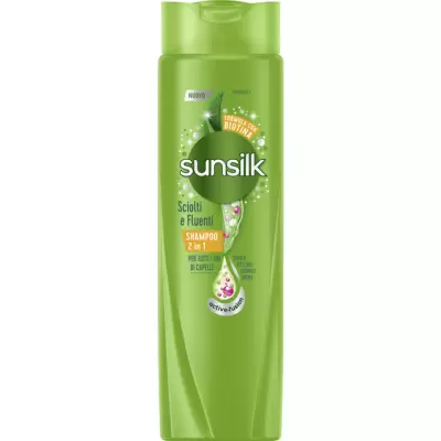 Sunsilk Sampon Loose and Fluwing 2in1 pentru Toate Tipurile de Par 250 ml Bax 12 buc.