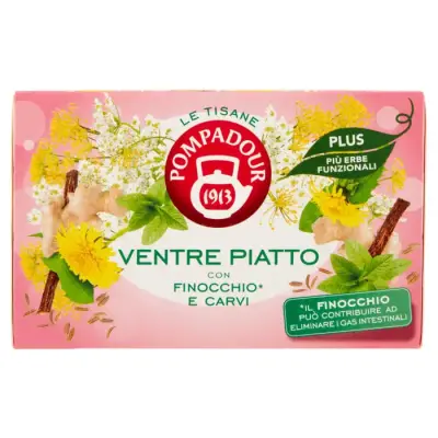 Pompadour Le Tisane Plus Burta Plata cu Fenicul* si Chimen 18 x 2,2 g Bax 10 buc.