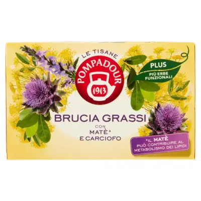PompadourLe Tisane Plus Arzator de Grasimi cu Matè si Anghinare 18 x 2,2 g Bax 10 buc.