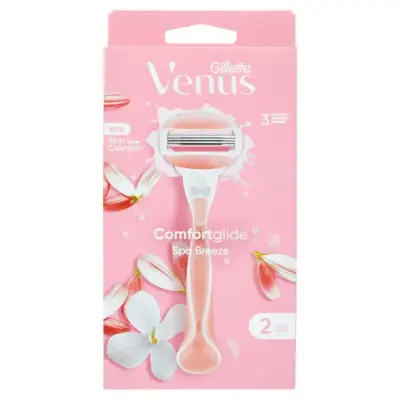 Venus Comfortglide Spa Breeze cu 3 Lame, 1 Maner + 2 Lame Bax 6 buc.