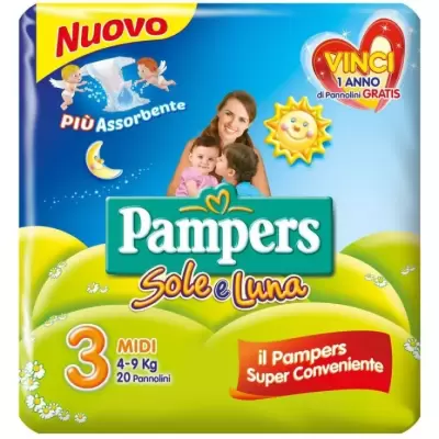 Pampers Scutece Sole e Luna Midiu Set/20 Bax 6 buc.