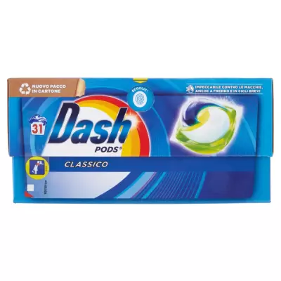 Dash Pods Capsule De Detergent Clasic, 31 spălări 651 g Bax 4 buc.