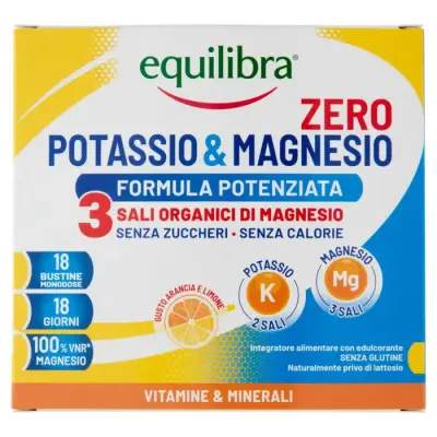 Equilibra Potasiu si Magneziu 3 Formula Imbunatatita Plicuri 18 x 5,35 g Bax 9 buc.